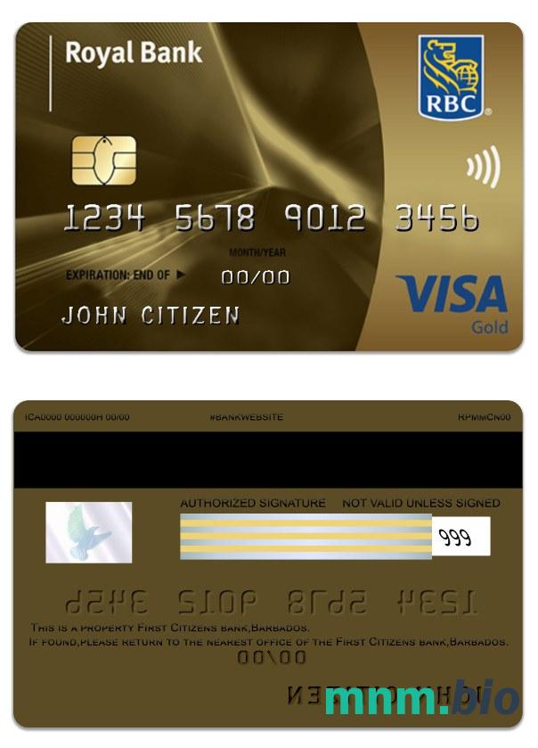 Barbaros Royal bank visa złoto